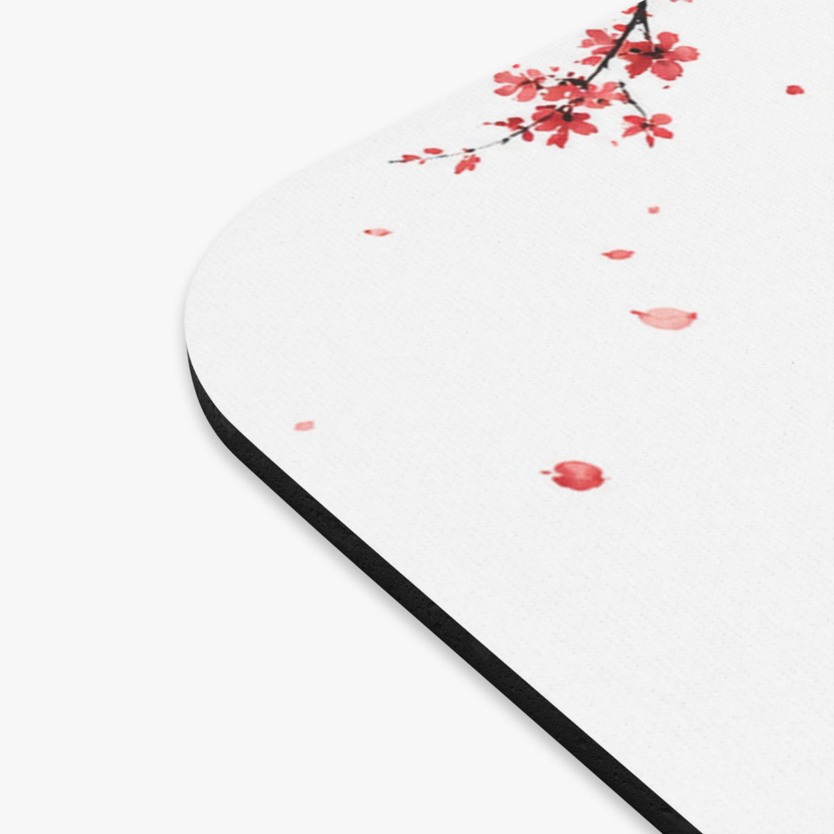 Samurai Cherry Blossom Mouse Pad — Japanese Warrior Desk Mat